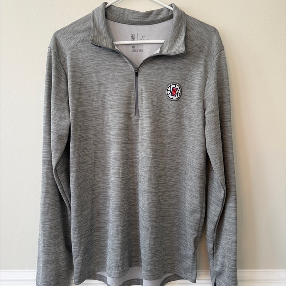 Nike Dri-FIT Gray Clippers Quarter Zip Pullover - Picture 1 of 7